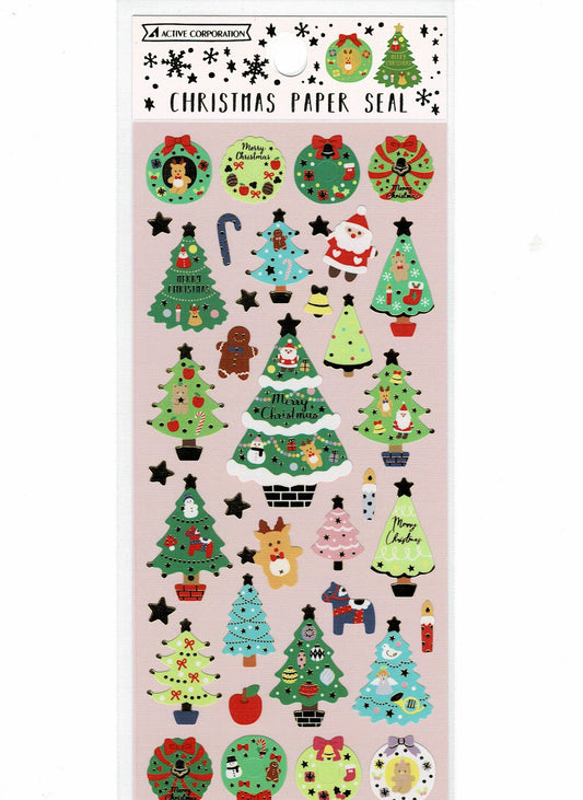 Christmas Stickers with Gold Accent