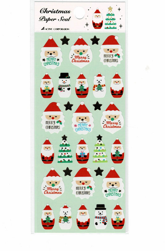 Christmas Stickers with Gold Accent