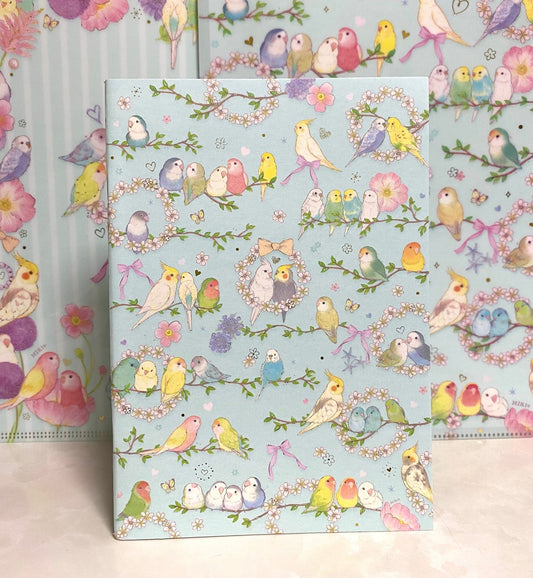 Bird A5 Notebook with Gold Accent