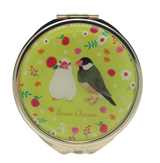 Compact Mirror Pocket Mirror Java Sparrow Finch - Boutique Sweet Birdie