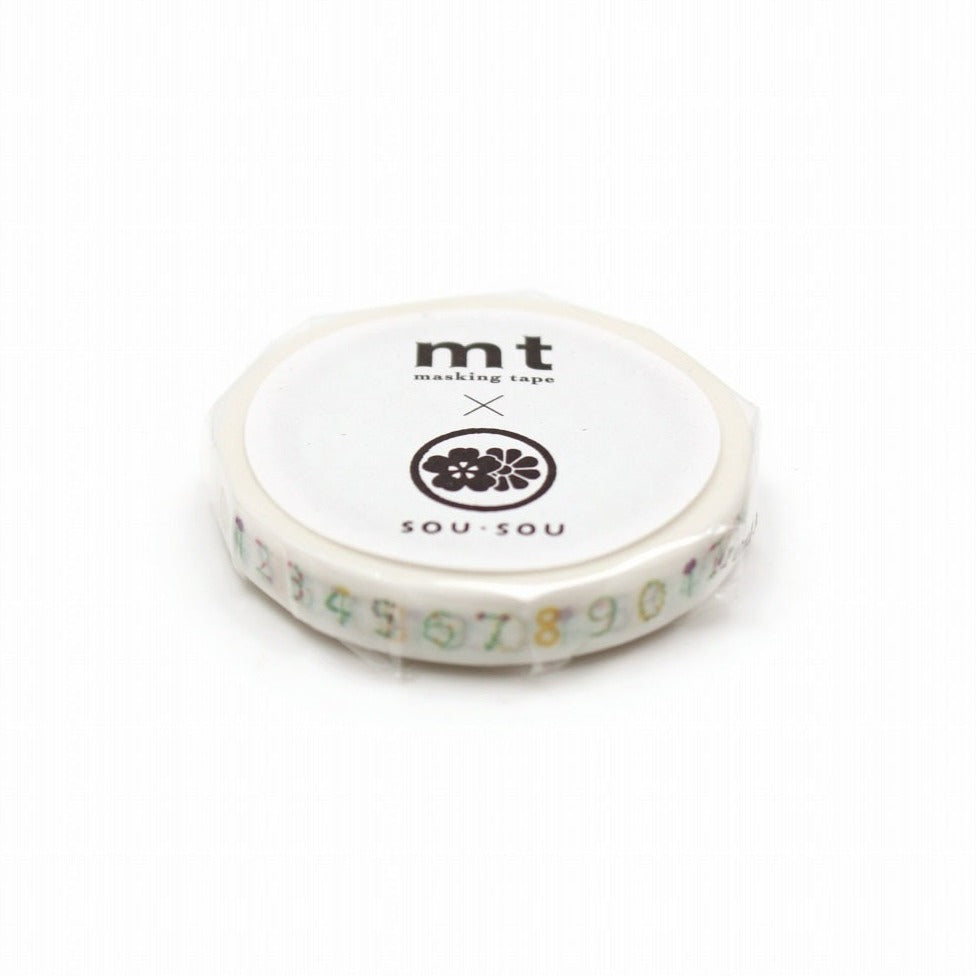 mt Sou Sou Flower Numbers Japanese Washi Tape Masking Tape