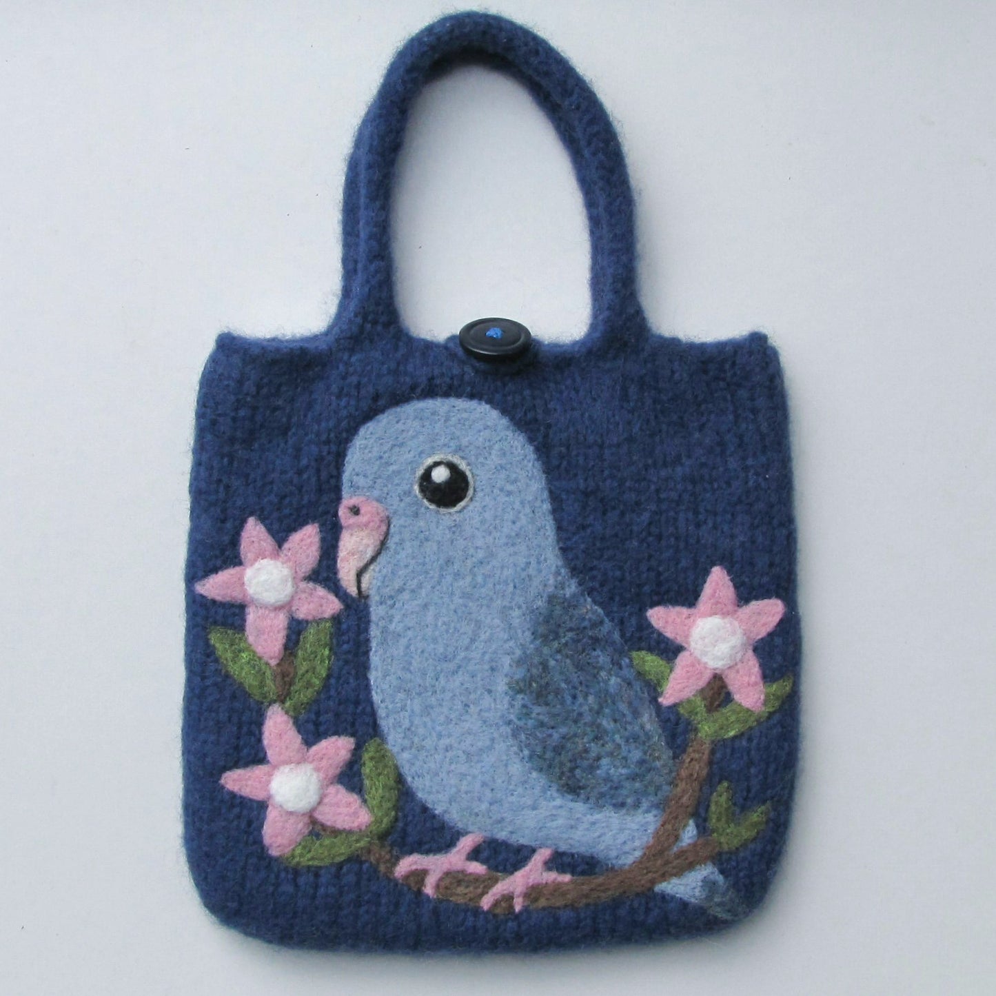 Pacific Parrotlet Wool Felted Bag - Boutique SWEET BIRDIE