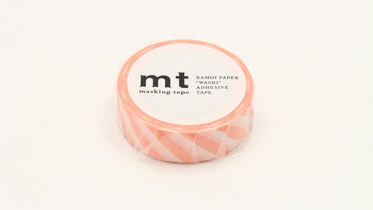mt Stripe Salmon Pink Japanese Washi Tape
