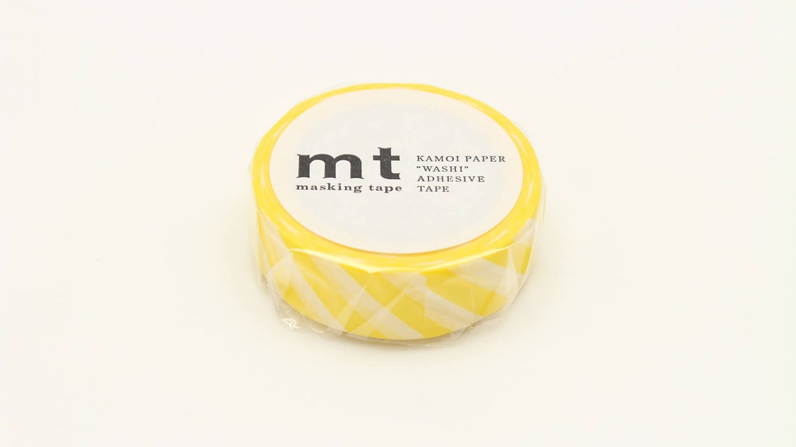 mt 1P Stripe Lemon Japanese Washi Tape MT01D369 - Boutique SWEET BIRDIE