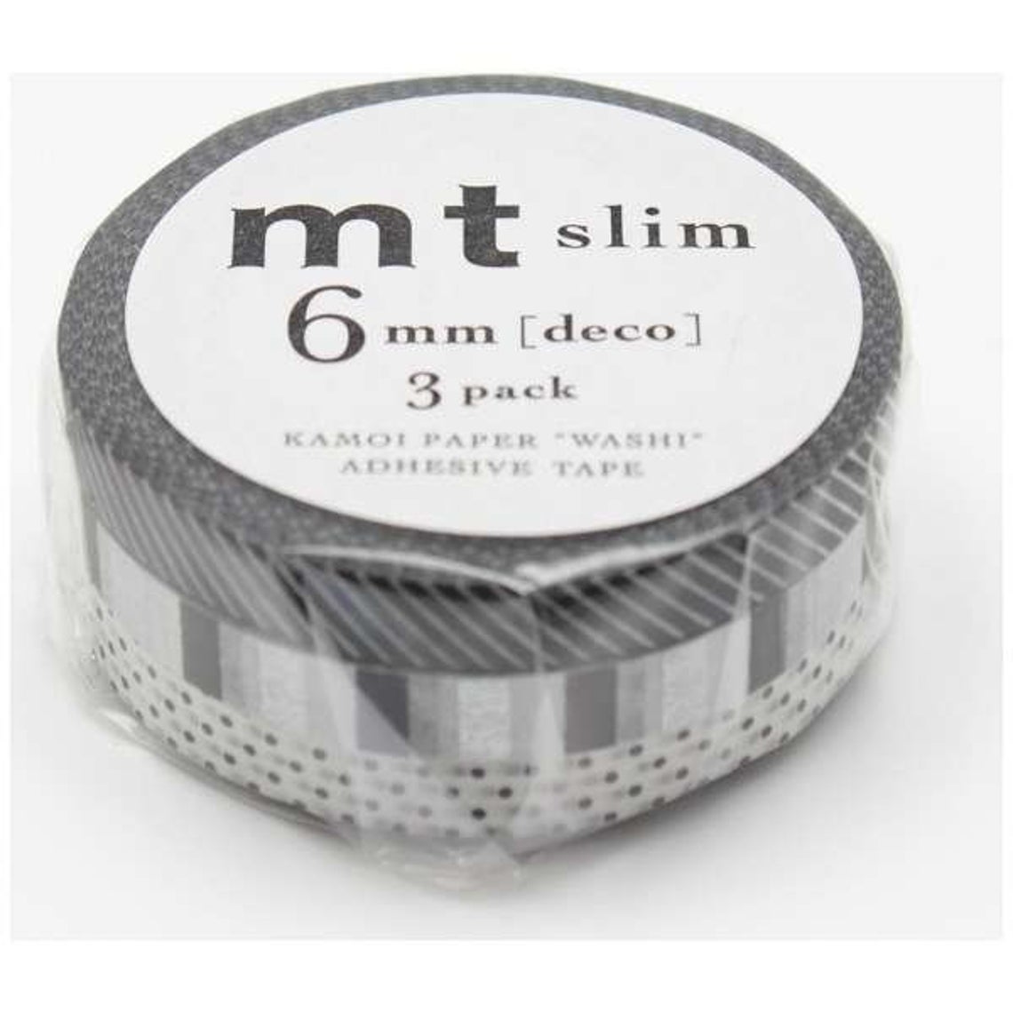 mt slim Deco F Japanese Washi Tape 6mm Sets of 3