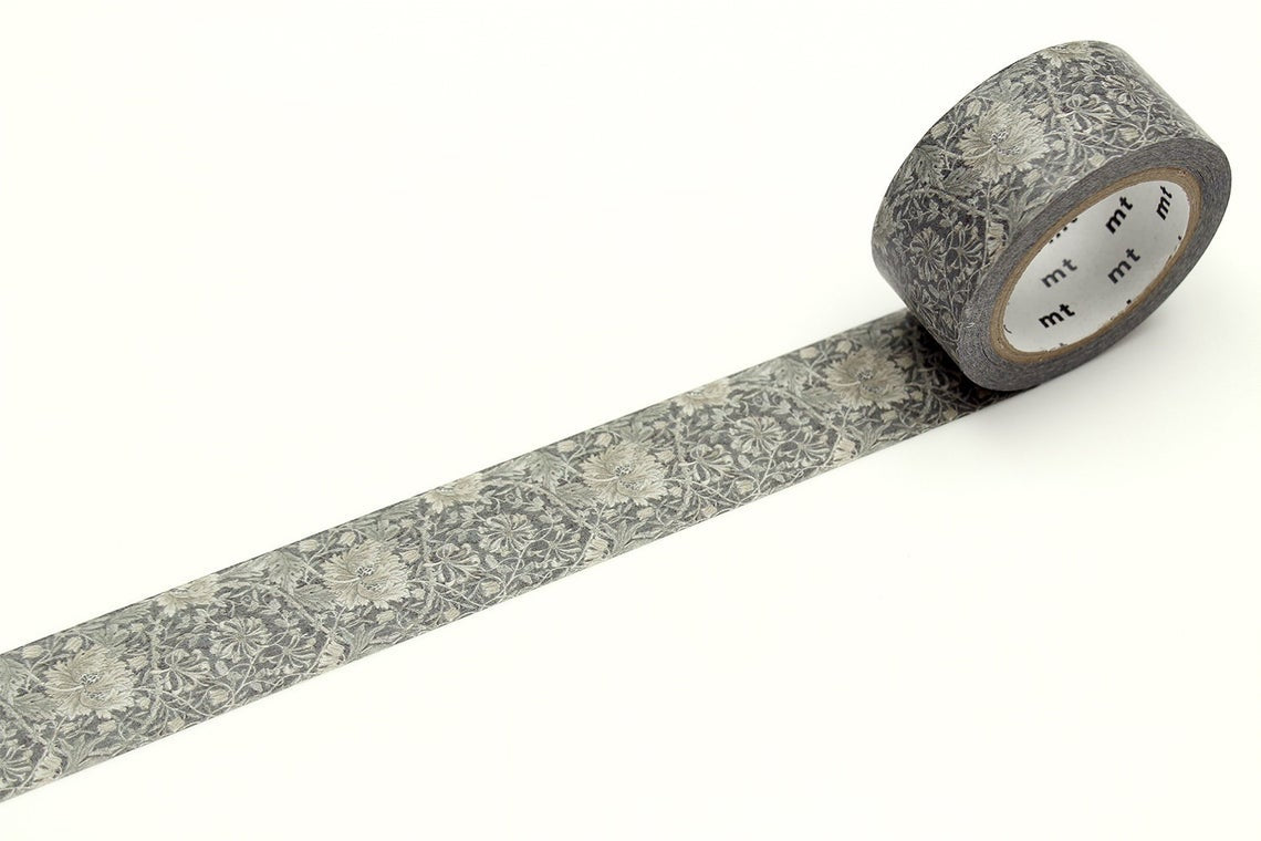 William Morris Pure Honeysuckle & Tullip Black ink MTWILL18 - Boutique SWEET BIRDIE