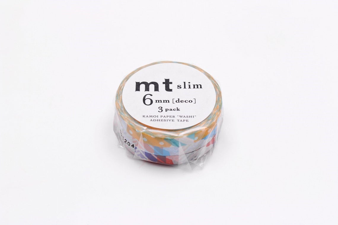 mt slim Deco G Japanese Washi Tape 6mm Sets of 3