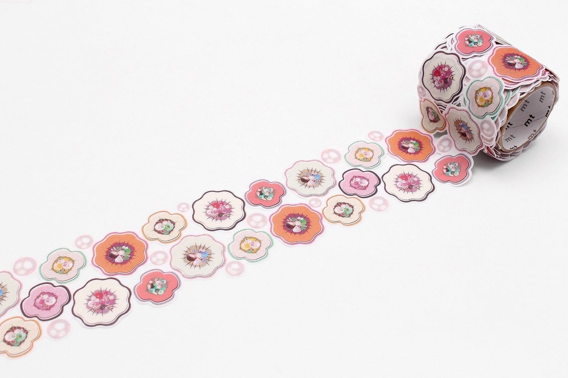 mt fab Flower & Pearl Die Cut Japanese Washi Tape Masking Tape