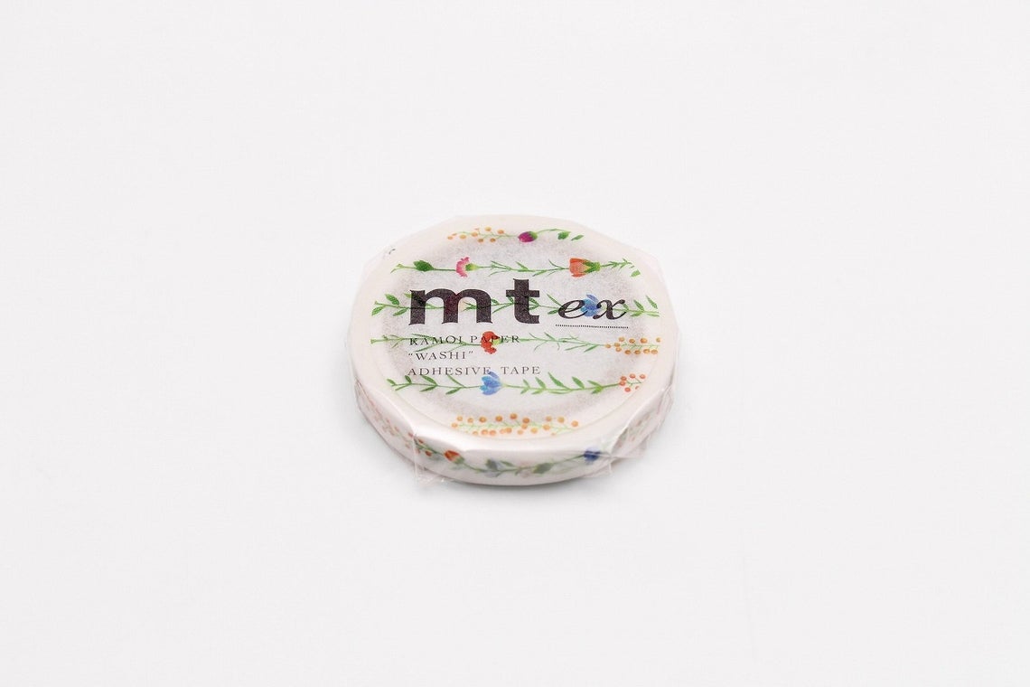 mt ex Flower Line Slim Japanese Washi Tape Masking Tape MTEX1P177 - Boutique SWEET BIRDIE