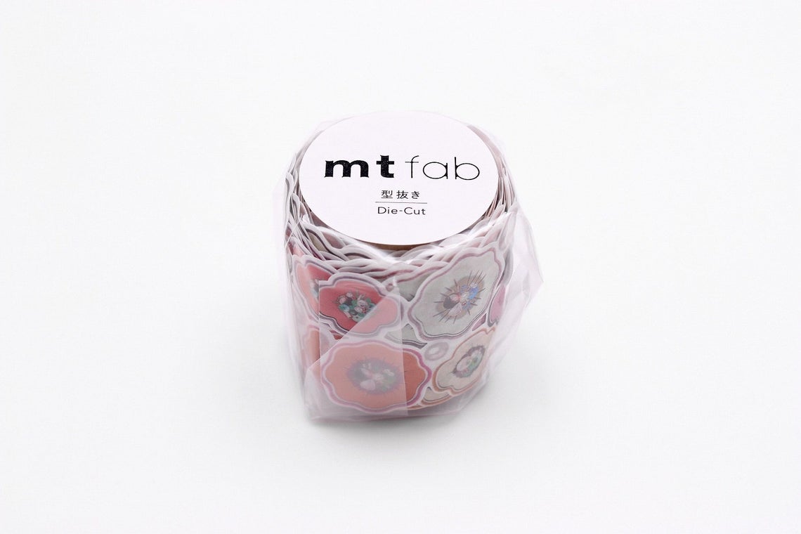 mt fab Flower & Pearl Die Cut Japanese Washi Tape Masking Tape