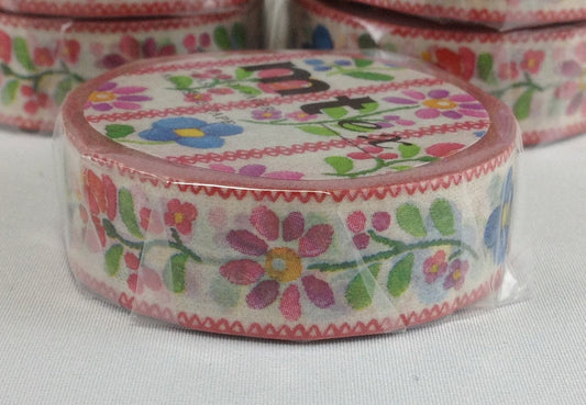 mt ex Flower Embroidery Japanese Washi Tape Masking Tape MTEX1P68 - Boutique SWEET BIRDIE