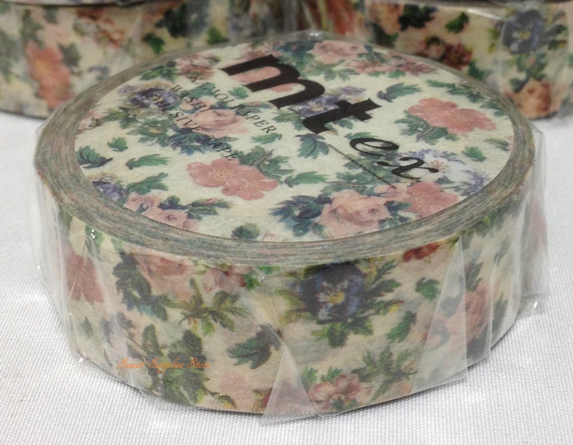 mt ex Floret Botanical Art Japanese Washi Tape MTEX1P103 - Boutique SWEET BIRDIE