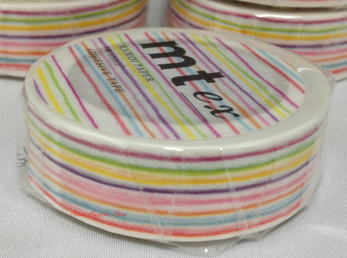 mt ex Colored Pencil Border Japanese Washi Tape MTEX1P78 - Boutique SWEET BIRDIE