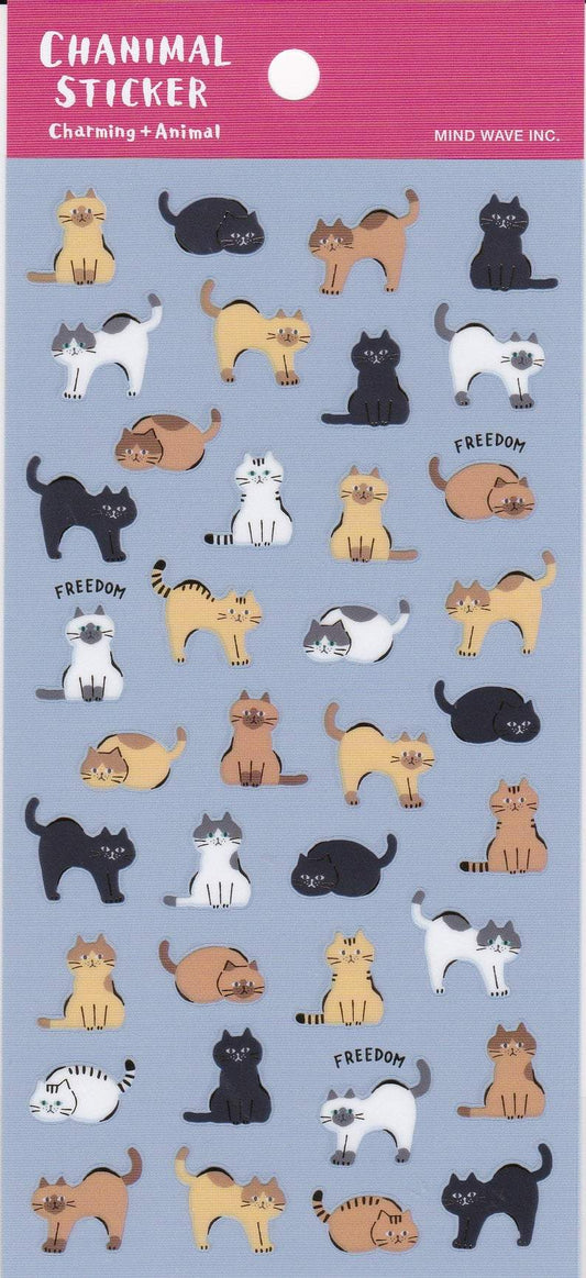 Cat Stickers with Gold Accent - Boutique SWEET BIRDIE