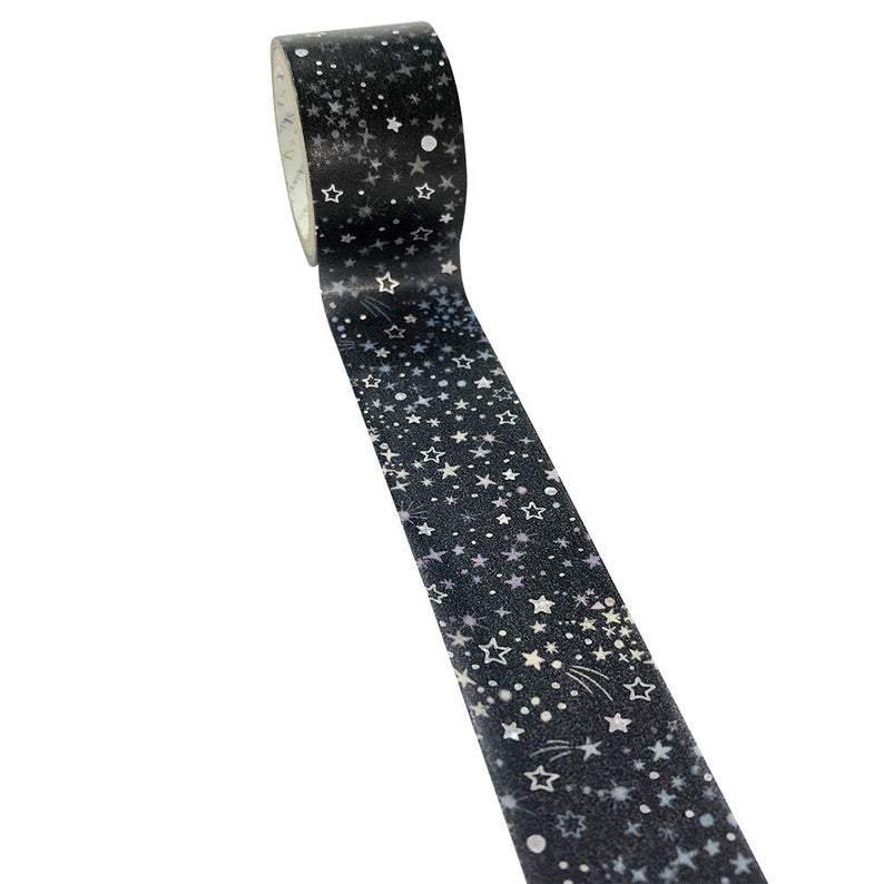 Starlight Silver Glitter Japanese Washi Tape ks-dt-50003 - Boutique SWEET BIRDIE