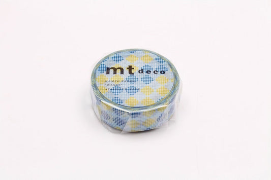 mt deco Checkers Stripe Blue Japanese Washi Tape Masking Tape