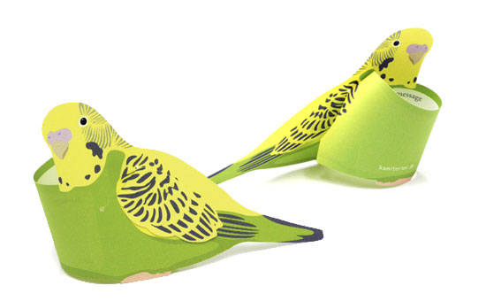 Sets of 30 Bird Paper Craft Memo Pad Budgie Budgerigar Parakeet Lovebird Java Sparrow KU-9 - Boutique SWEET BIRDIE