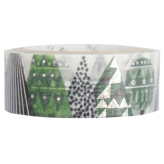 Forest Silver Glitter Japanese Washi Tape Shinzi Katoh Design (ks-dt-10046) - Boutique SWEET BIRDIE