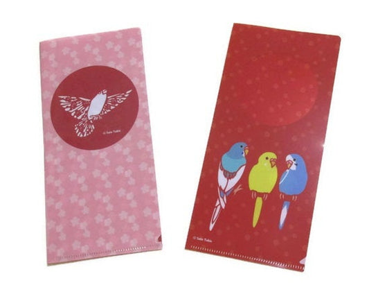 File Folder Organizer for Tickets & Stickers Bird Java Sparrow Budgie Budgerigar Parakeet - Boutique SWEET BIRDIE