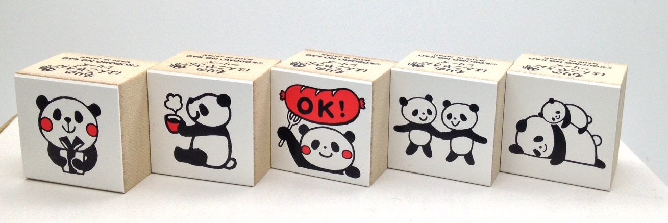 Panda Rubber Stamp - Boutique SWEET BIRDIE
