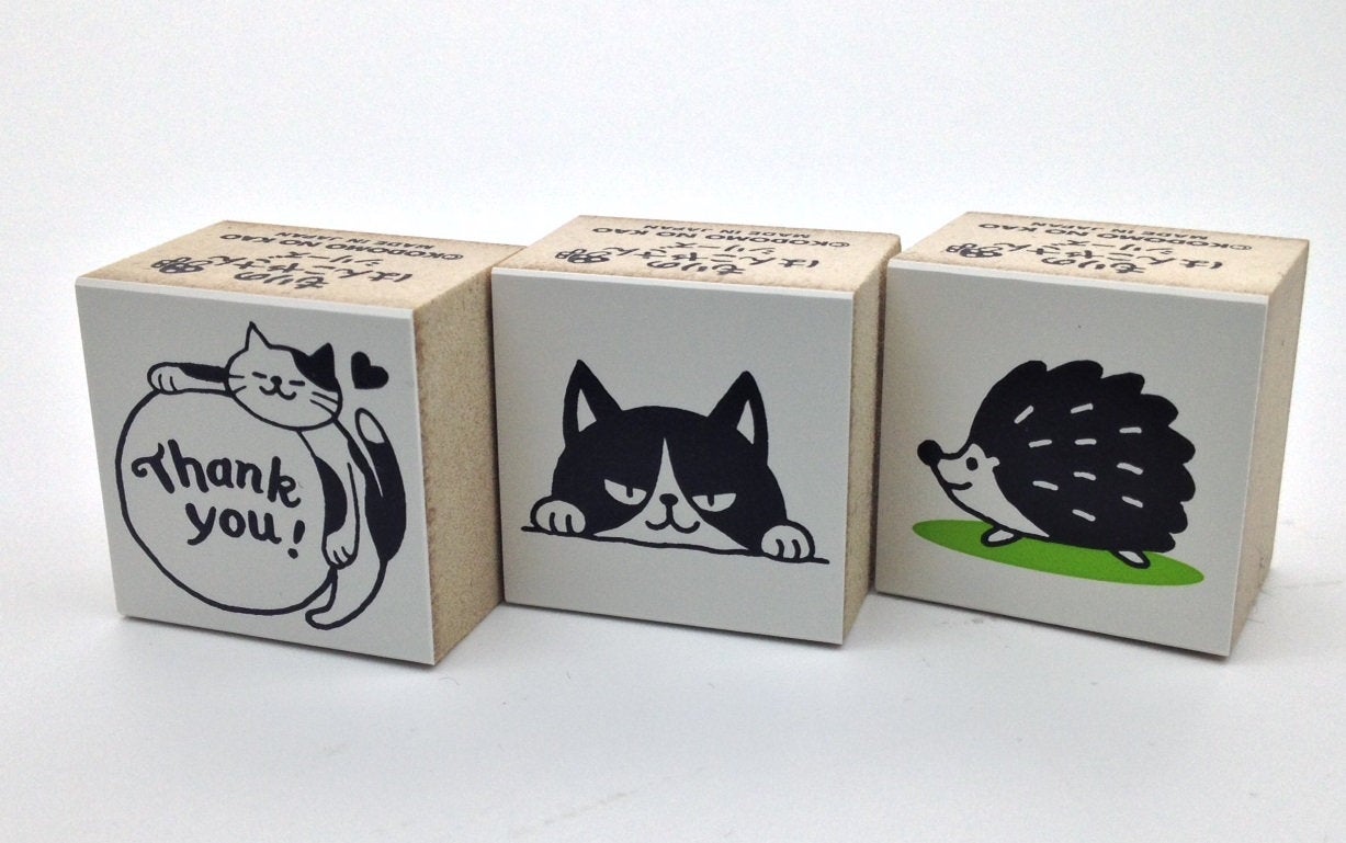 Cat Hedgehog Rubber Stamp - Boutique SWEET BIRDIE
