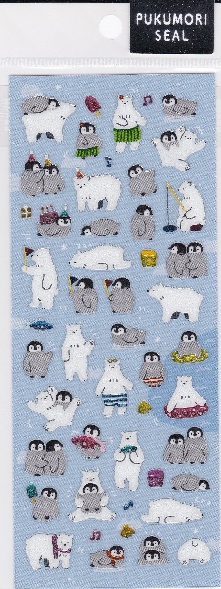 Penguin & Polar Bear Glitter Stickers   79222 - Boutique SWEET BIRDIE