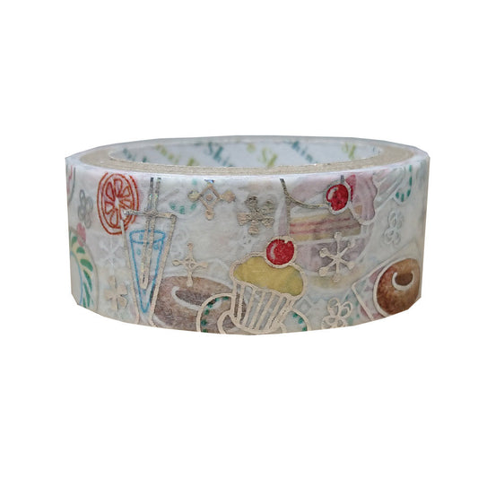 Sweet Japanese Silver Glitter Washi Tape Shinzi Katoh Design (ks-dt-10076) - Boutique SWEET BIRDIE