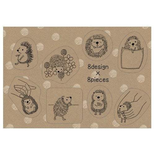 Hedgehog Craft Stickers Shinzi Katoh Design - Boutique SWEET BIRDIE