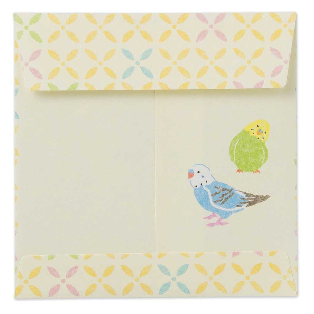 Sets of 3 Bird Mini Envelopes Square Cockatiel Budgie Budgerigar Parakeet 1359001 - Boutique SWEET BIRDIE