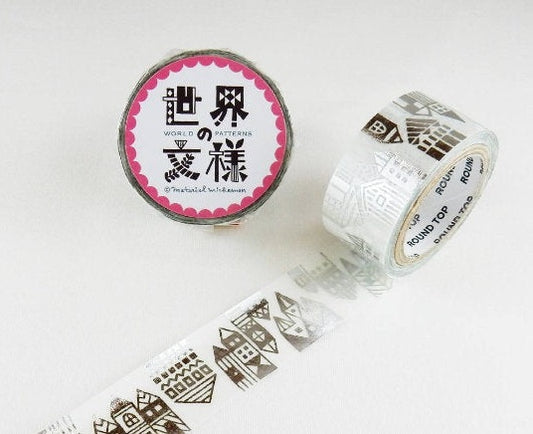 Northern Europe Pattern Silver Japanese Washi Tape - Boutique SWEET BIRDIE