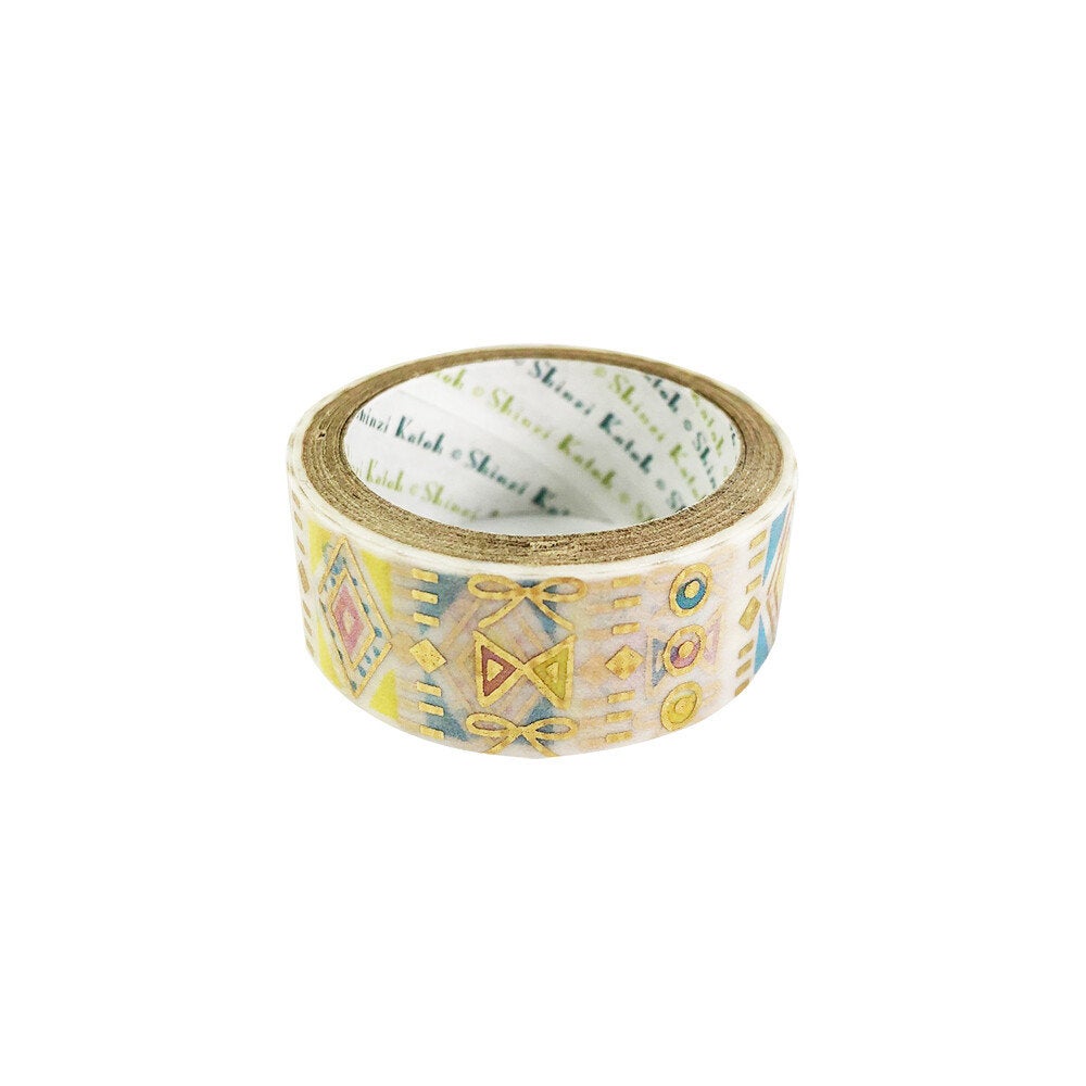 Butterfly & Ribbon Gold Glitter Japanese Washi Tape Shinzi Katoh Design - Boutique SWEET BIRDIE
