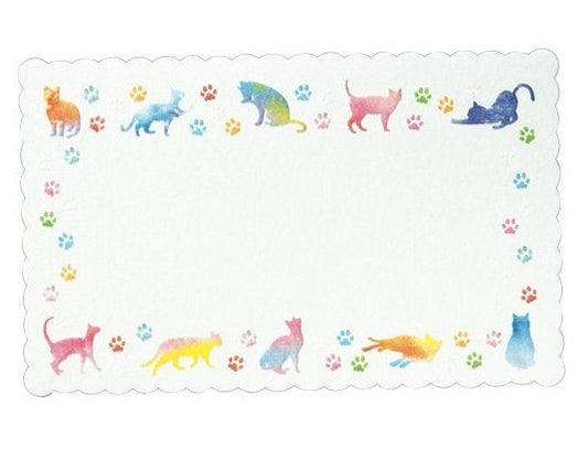 Sets of 12 Cat Mini Message Card