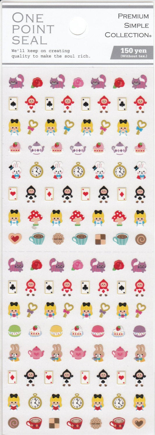 Alice in Wonderland One Point Stickers (750024) - Boutique SWEET BIRDIE