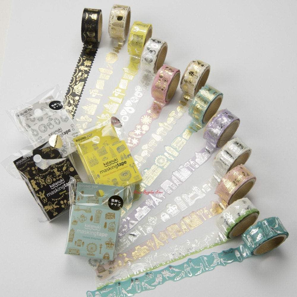 United States of America Glitter Japanese Die Cut Washi Tape - Boutique SWEET BIRDIE