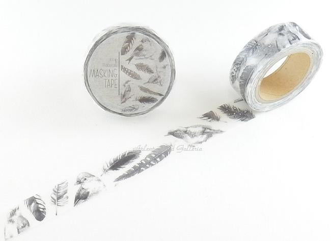 Bird Feather Japanese Washi Tape Masking Tape MiriKulo:rer  MI-MK-003 - Boutique SWEET BIRDIE