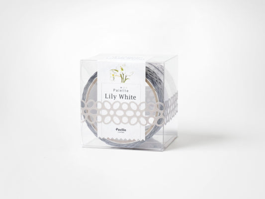 Sets of 3 Lace Deco Tape Pavilio Palette Flower Lily White Standard Size - Boutique SWEET BIRDIE